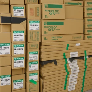Expired Fujifilm lithographic films purchased for silver recovery and recycling at Saidi Gold & Mining refinery