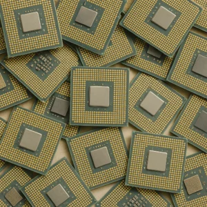 Scrap computer CPUs purchased for gold and precious metal recovery at Saidi Gold & Mining refinery
