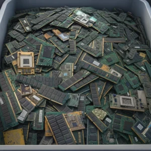 Scrap computer RAM purchased for gold and precious metal recovery at Saidi Gold & Mining refinery