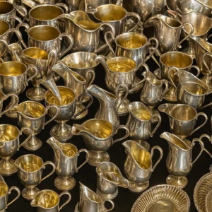 Unwanted scrap silver flatware sent to Saidi Gold & Mining refinery for recycling and recovery